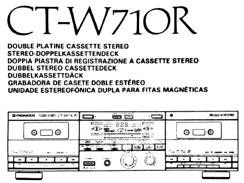 Stereo Double Cassette Deck CT-W710R; Pioneer Corporation; (ID = 2028519) Ton-Bild