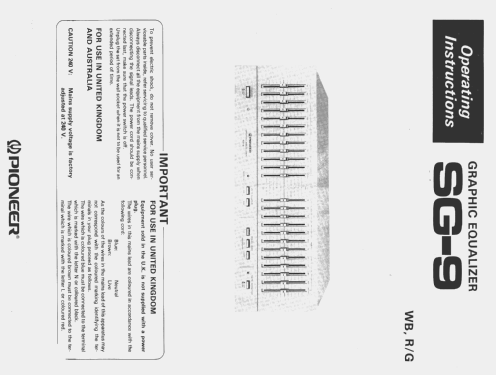 Stereo Graphic Equalizer SG-9; Pioneer Corporation; (ID = 2100578) Ampl/Mixer