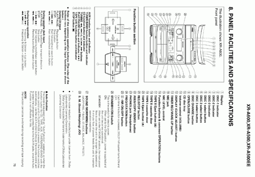 Stereo CD Cassette Deck Receiver XR-A600; Pioneer Corporation; (ID = 1068056) Radio