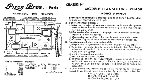 Translitor Seven 59; Pizon Bros JMP; (ID = 2526176) Radio