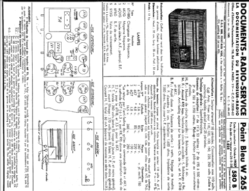 W265; Point Bleu; Paris - (ID = 234649) Radio