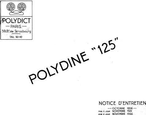 Polydine 125/E; Polydict, M. (ID = 1764128) Sonido-V