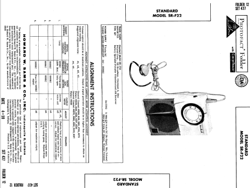 Transistor 6 SR-F22; Standard Radio Corp. (ID = 641021) Radio