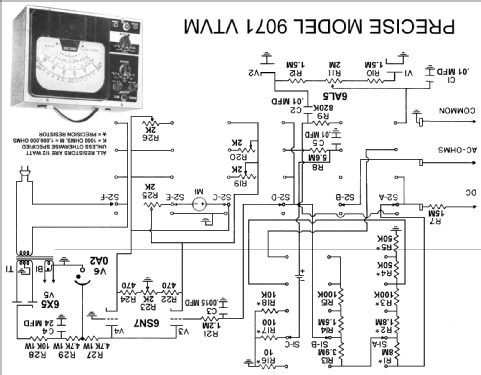 Voltage Regulated VTVM 9071 ; Precise Development (ID = 1431596) Equipment