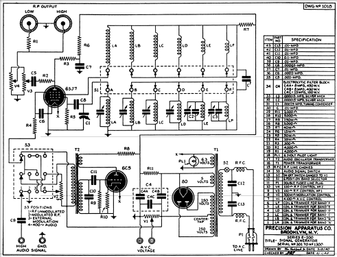 Signal Generator E-200-C; Precision Apparatus (ID = 821192) Equipment