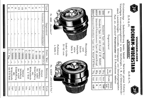 Hochohm-Drehwiderstand Standard; Preh jun., Jakob; (ID = 1752849) Radio part