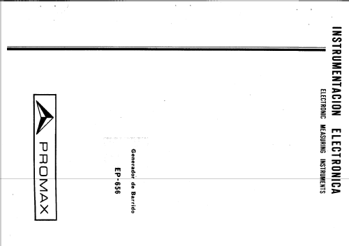 Generador de barrido, Sweep Generator EP-656; Promax; Barcelona (ID = 2448069) Equipment