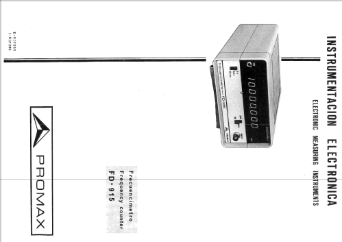 Frecuencímetro FD-915; Promax; Barcelona (ID = 1357417) Equipment