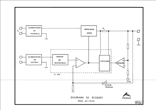 Fuente Alimentación AT-1520; Promax; Barcelona (ID = 1350117) Equipment