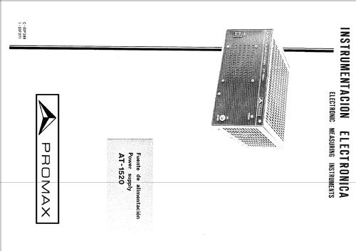 Fuente Alimentación AT-1520; Promax; Barcelona (ID = 1350118) Equipment