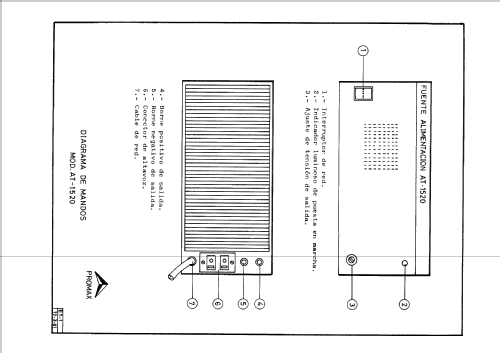 Fuente Alimentación AT-1520; Promax; Barcelona (ID = 1350125) Equipment