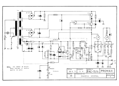 Fuente Alimentación FAC-15/4; Promax; Barcelona (ID = 2432663) Equipment