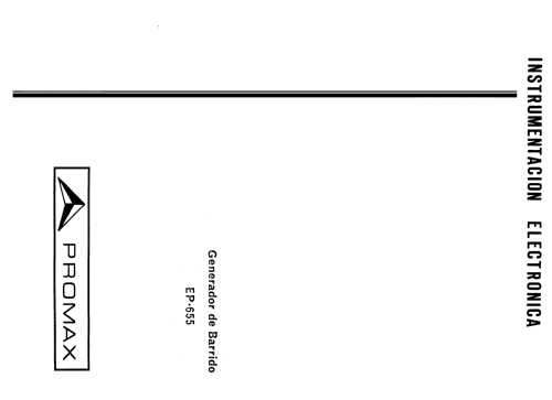 Generador de Barrido EP-655-B; Promax; Barcelona (ID = 2394878) Equipment