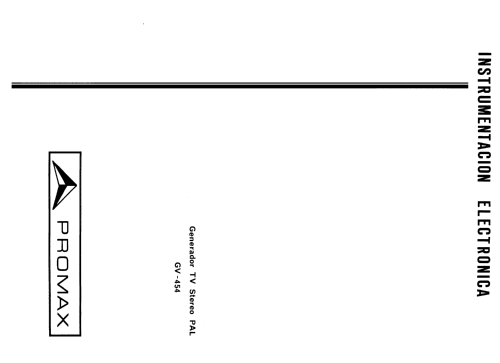 Generador TV Stereo PAL GW-454; Promax; Barcelona (ID = 2284279) Equipment