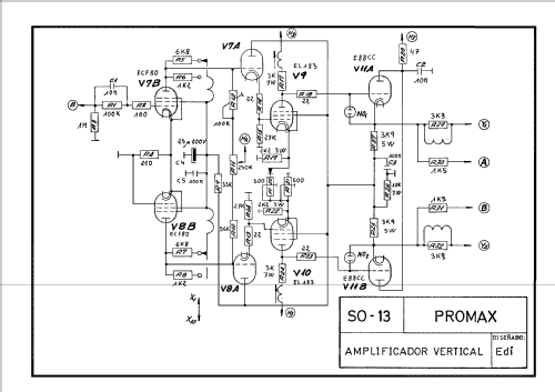 Osciloscopio SO-13; Promax; Barcelona (ID = 1358027) Equipment