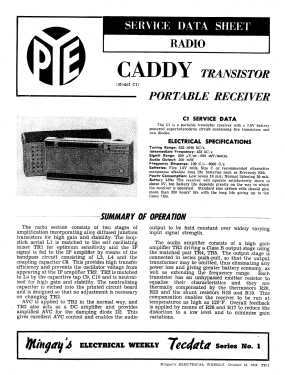 Caddy C1 Ch= R27-1A; Pye Industries Ltd (ID = 1265735) Radio