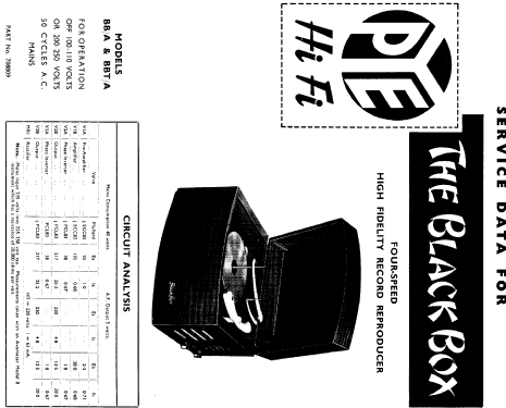 Black Box BB/A; Pye Ltd., Radio (ID = 1425240) R-Player