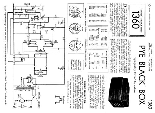 Black Box BBH; Pye Ltd., Radio (ID = 1425021) Ton-Bild