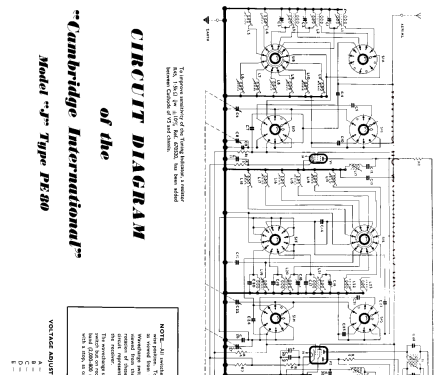 Cambridge International Model J Type PE80; Pye Ltd., Radio (ID = 2249080) Radio