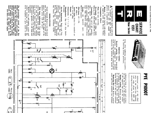 P1000T; Pye Ltd., Radio (ID = 2306649) Car Radio