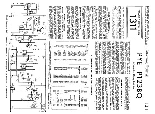 P123BQ; Pye Ltd., Radio (ID = 2317428) Radio