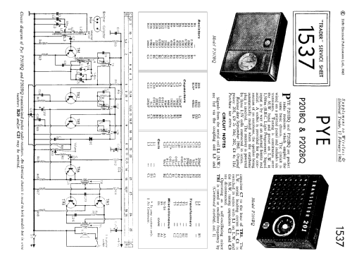 P201BQ; Pye Ltd., Radio (ID = 1326605) Radio
