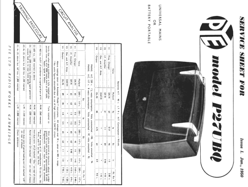 P27UBQ; Pye Ltd., Radio (ID = 1276130) Radio