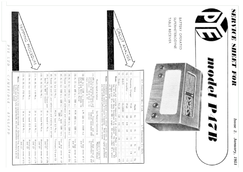 Battery Table Radio P47B; Pye Ltd., Radio (ID = 2421841) Radio