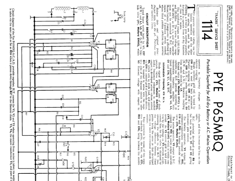 P65MBQ; Pye Ltd., Radio (ID = 1026663) Radio