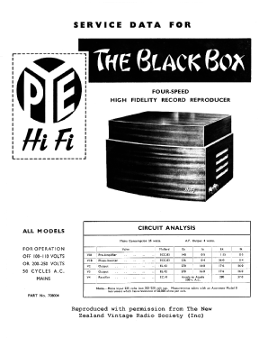 Black Box ; Pye N.Z. Ltd.; Waihi (ID = 2952233) Enrég.-R