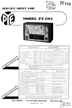 Model 202 PZ202; Pye N.Z. Ltd.; Waihi (ID = 2953074) Radio