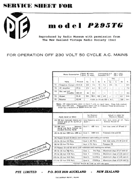 PZ95TG; Pye N.Z. Ltd.; Waihi (ID = 2845646) Radio
