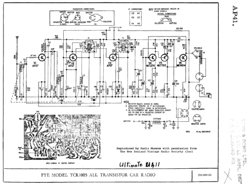 Solid State Car Radio TCR1005; Pye N.Z. Ltd.; Waihi (ID = 3142758) Car Radio