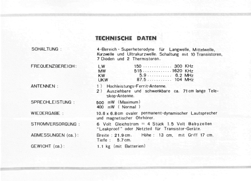4 Bereich-Radio TR-2312 Bestell Nr. 07029; QUELLE GmbH (ID = 1521859) Radio