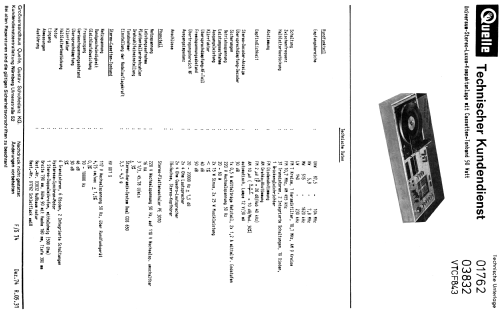 HiFi-Stereo-Kompaktanlage VTCF843; QUELLE GmbH (ID = 931223) Radio