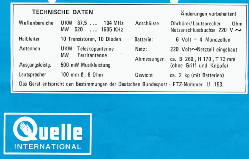 Kofferradio - 4 Band TRN1541, Best. Nr. 02763; QUELLE GmbH (ID = 2819713) Radio