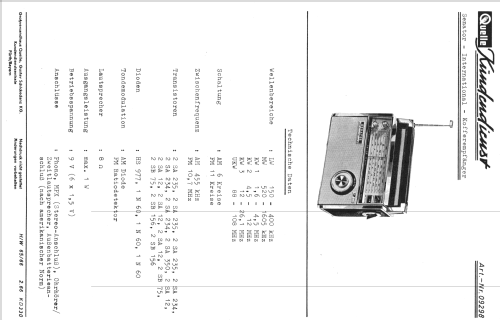 Senator - International Art.Nr.09298; QUELLE GmbH (ID = 637927) Radio