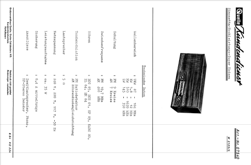 Simonetta-Hochleistungs-Super Modern Art. Nr. 07540 Ch= W2125/S; QUELLE GmbH (ID = 617257) Radio