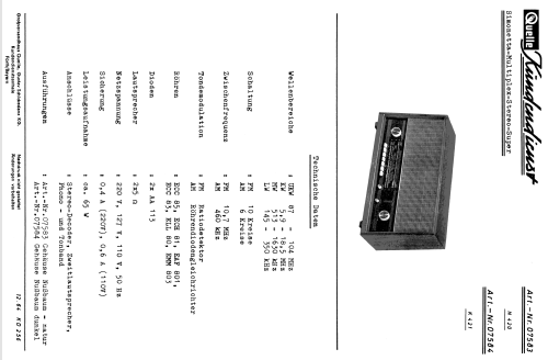 Simonetta-Multiplex-Stereo N420 Art. Nr. 07583; QUELLE GmbH (ID = 620810) Radio