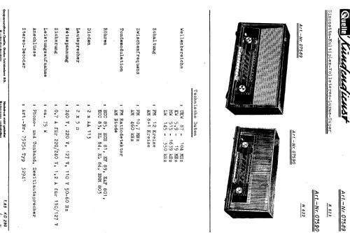 Simonetta-Multiplex-Vollstereo-Luxus-Super N622 Art. Nr. 07590; QUELLE GmbH (ID = 614525) Radio