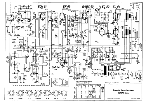 Simonetta Stereo-Luxussuper MW290/St Artikel Nr. 05221; QUELLE GmbH (ID = 1014361) Radio