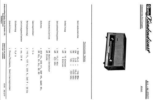 Simonetta-Vollsuper W643 Art.Nr. 07577; QUELLE GmbH (ID = 617754) Radio