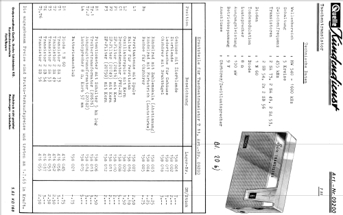 Taschentransistor T11 Art.-Nr.09200; QUELLE GmbH (ID = 640559) Radio