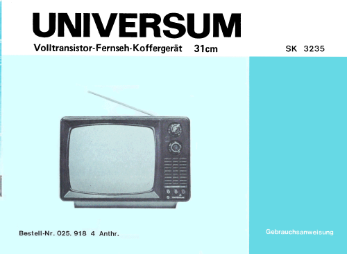 Universum - 31cm-Fernseh-Portable SK3235A - 025-9184; QUELLE GmbH (ID = 2605847) Television