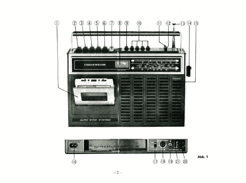 Universum 4-Band-Radio-Cassetten-Kombination CTR 2369 Best.-Nr. 002. 494 4; QUELLE GmbH (ID = 2592851) Radio