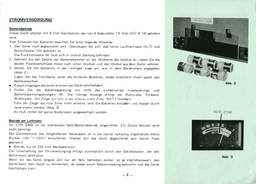 Universum 4-Band-Radio-Cassetten-Kombination CTR 2369 Best.-Nr. 002. 494 4; QUELLE GmbH (ID = 2592853) Radio