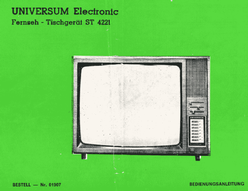 Universum Electronic Fernseh-Tischgerät ST 4221; QUELLE GmbH (ID = 1621362) Television
