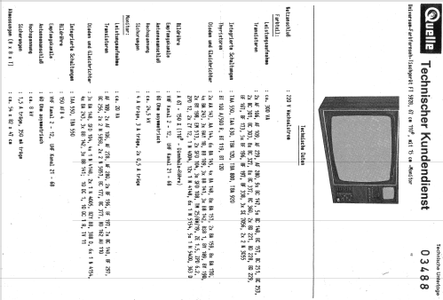 Universum Farbfernseher mit SW-Monitor FT 5928 - Bestell Nr. 03488; QUELLE GmbH (ID = 1982282) Television