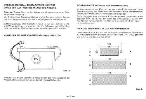 Universum UKW Cassetten Stereo ACR 2765 Bestell-Nummer 015.268 6; QUELLE GmbH (ID = 2380455) Car Radio