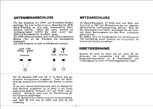 Universum VT2343; QUELLE GmbH (ID = 2444385) Radio